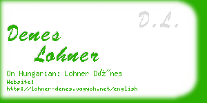 denes lohner business card